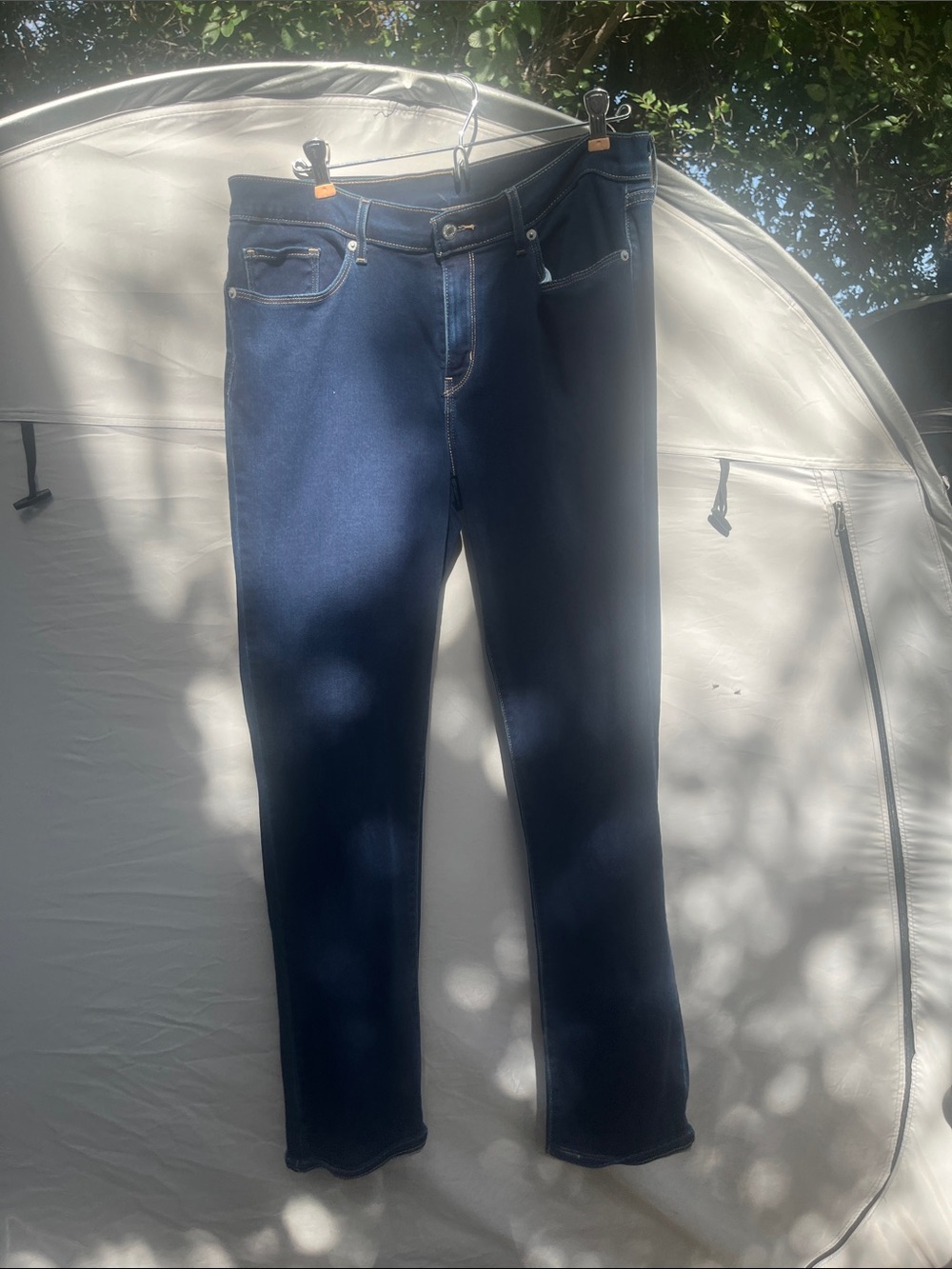 Classic Straight-Leg Women's Jeans — Dark Blue